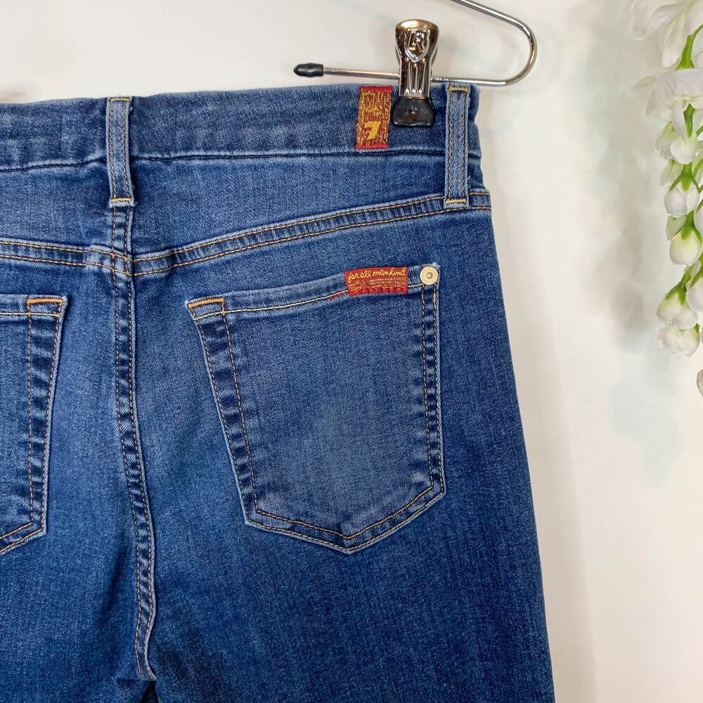 7FAM 7 FOR ALL MANKIND B(air) Denim The Ankle Skinny jean cropped 2833 - Picture 5 of 9